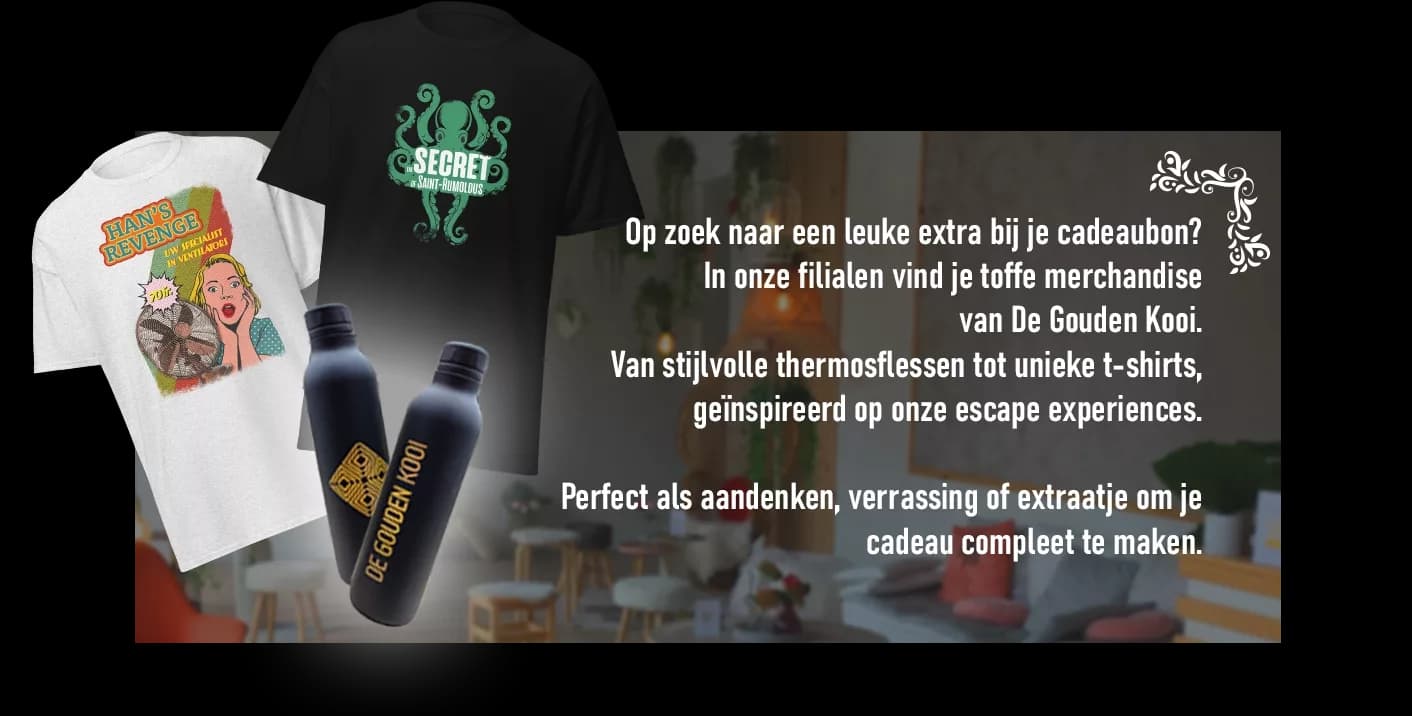 Onze exclusieve De Gouden Kooi Merch